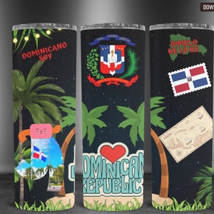 Dominican Republic Tumbler/ 20oz/ RD/ Dominican Soy/ PNG /Caribbean png tumbler/ RD map