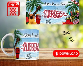 Puerto Rico Png mug 15 Oz 11 Oz / RD/ Honduras Flag/ PNG /digital image /for mugs/ sublimation/ Boricua png/ Coquí mug