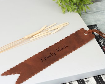 Personalized Leather Bookmark | Custom Bookmark | Cute Bookmark | Book Lover Gift | Book Accessories | Teacher Gift | Stocking Stuffer
