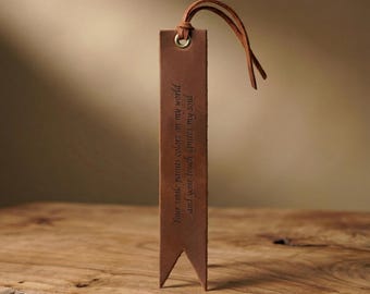 Personalized Leather Bookmark | Custom Bookmark | Cute Bookmark | Book Lover Gift | Book Accessories | Teacher Gift | Stocking Stuffer