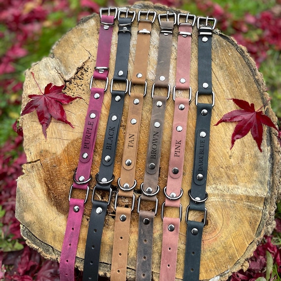 Leather Dog Collar, Engraved Leather Dog Collar, Dog Collar, Personalized dog collar, Cat Collar, Dog Collar Personalized, Custom Dog Collar