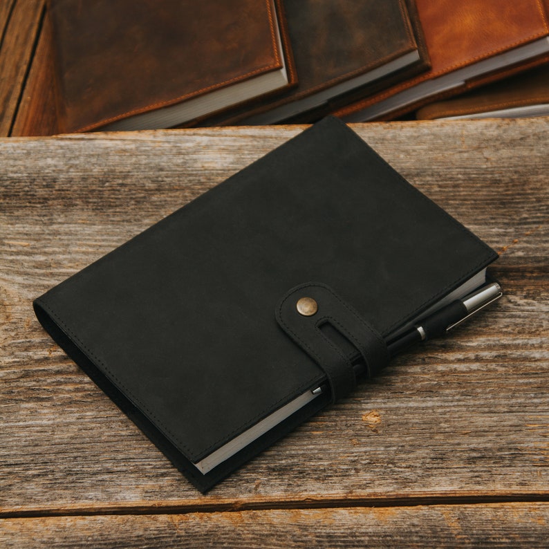 Personalisierte Leder Journal, Leder Custom Notebook Cover nachfüllbar, Notizblock/Tagebuch/Skizzenbuch, Gebet Journal, Männer/Frauen/Abschluss Geschenke Black