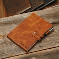 Personalized Leather Journal Cover - a5 Leather Notebook Cover - Personalized Journal - Christmas Gifts For Him - Personalized Gifts For Her product logo