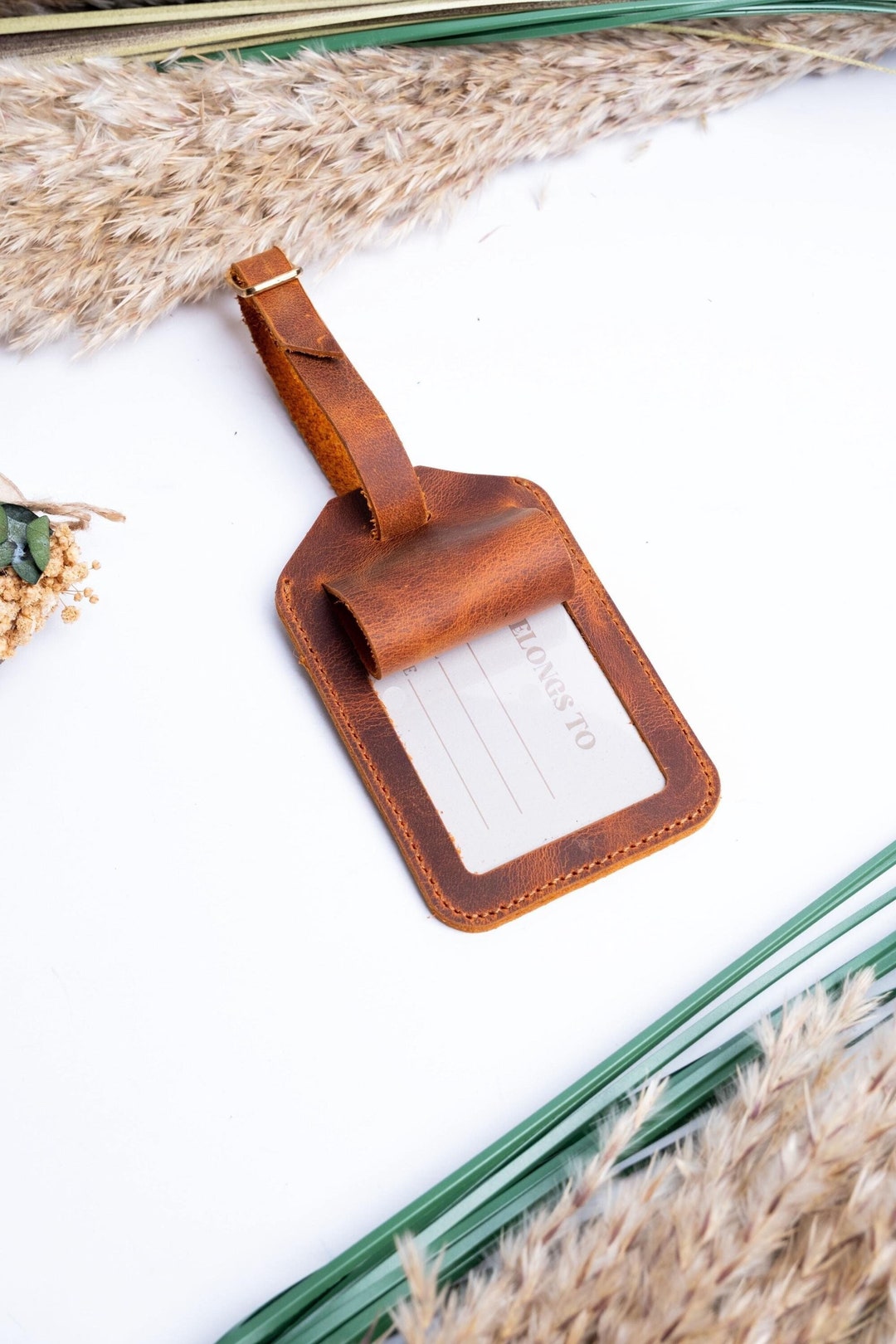 Personalized Leather Luggage Tag | Custom Luggage Tag | Travel ...