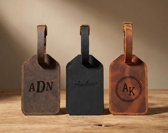 Leather Luggage Tag Personalized - Custom Luggage Tag - Travel Accessories - Personalized Luggage Tags Personalized - Travel Gift