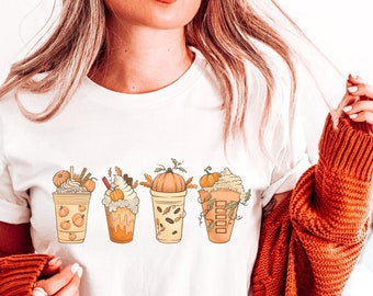 Fall Coffee shirt, Pumpkin Spice Latte shirt, Halloween Coffee Shirt, Pumpkin Spice shirt,  pumpkin coffee shirt, Thanksgiving Coffee shirt