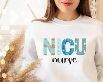 NICU Nurse Christmas sweatshirt, NICU nurse sweatshirt, Christmas nursing sweatshirt, gift for NICU nurse, NiCU Christmas Crew