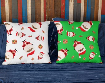 Black Santa Christmas Pillow, African American Santa, Santa Throw Pillow, Cute Christmas Pillow, Black Christmas Pillows, Santa Pillow