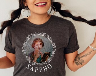 Sapphic Shirt, Sappho Poetry Shirt, Gay Poems, Dark Academia, Witchy Lesbian Shirt, Alternative Queer Clothing, LGBTQ Pride, WLW Tee