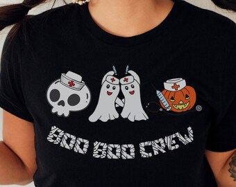 Halloween Nurse Shirt, Boo Boo Crew, Medical Gift, Nurse Shirt, Funny Halloween Shirt, Spooky Season, Spooky Vibes, Ghost Pediatric Nurse