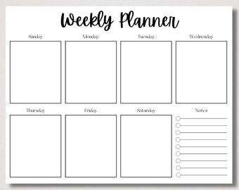 Afdrukbare weekplanningplanner | Digitale kalender | Studentenorganisator | Professionele agenda | Kinderweekschema | Takenlijst voor thuisonderwijs