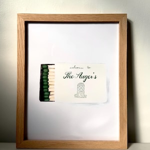Custom Personalized Housewamring Matchbox Art Print