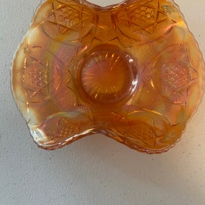 Vintage Marigold Carnival Glass Bowl