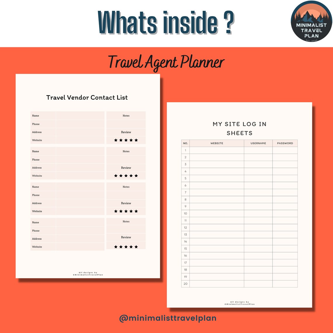 travel agent planner pdf