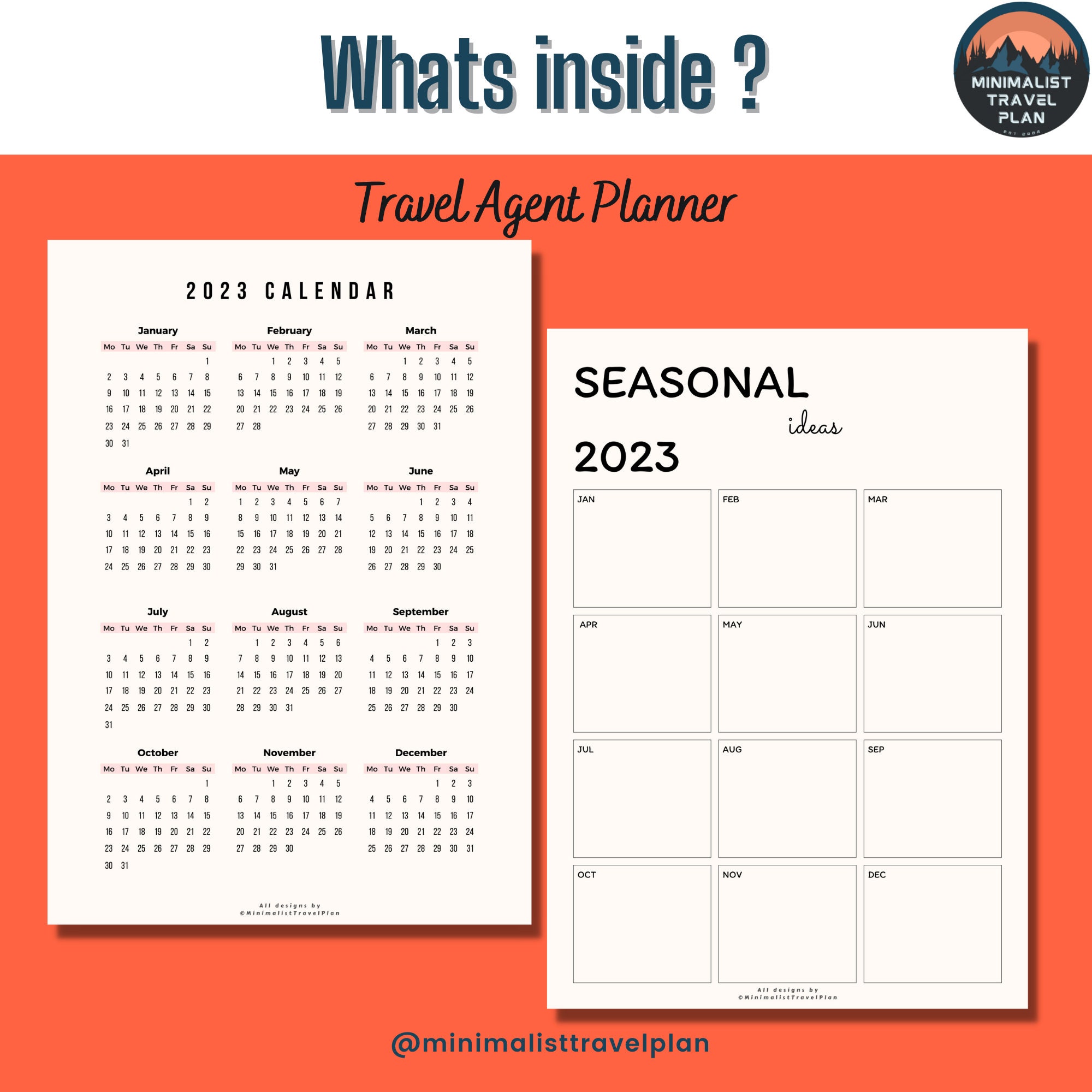 2023 Travel Agent Planner Templates Printable or Full Editable Etsy