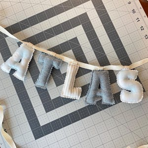 MINI Custom Fabric Name Banner - Personalized Name Garland, Birth Announcement, Handmade Keepsake Decor