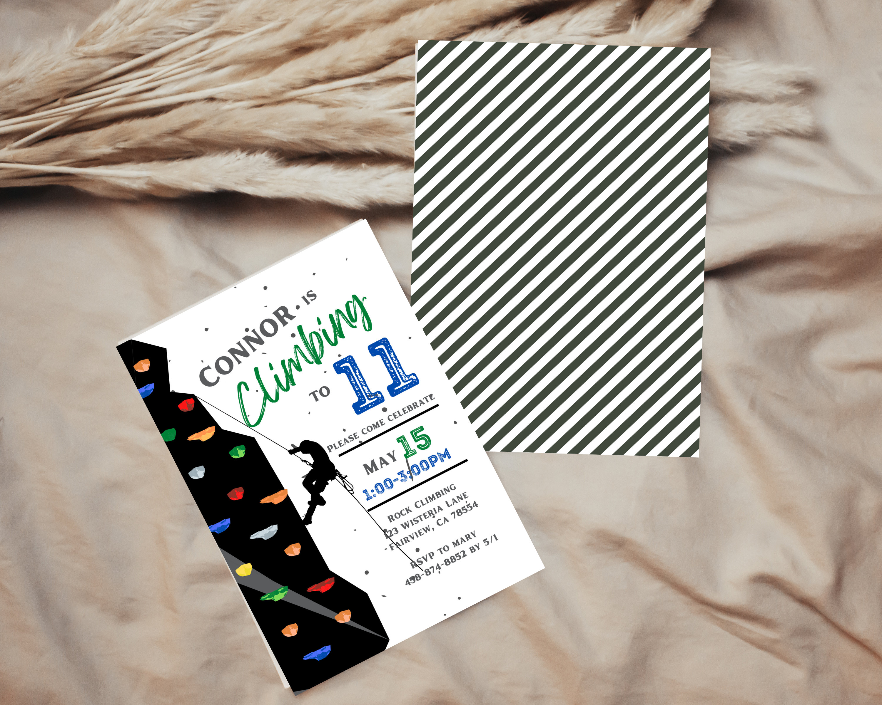 Rock Climbing Birthday Invitation Template Rock Climbing - Etsy
