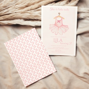 Bearbeitbar Sie ist Tutu Cute Ballerina Geburtstagseinladungsvorlage, Ballett-Tutu einladen, sofortiger Download, digitale Einladung, KP290
