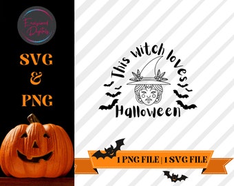 Cette sorcière aime Halloween SVG | Halloween PNG| Sorcière svg | | de fichier png | de fichier svg Clipart
