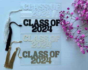Signets inspirés de l'obtention du diplôme | Promotion 2024 Marque-page | Marque-page en acrylique | Marque-page | Cadeau pour elle | Cadeau pour lui |