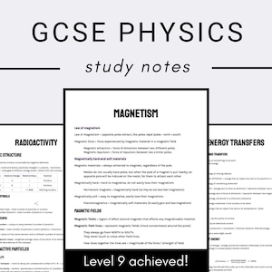 IGCSE Physik Lernnotizen: Ein umfassendes Set an detaillierten Notizen zu allen Themen (Note 9 erreicht!)
