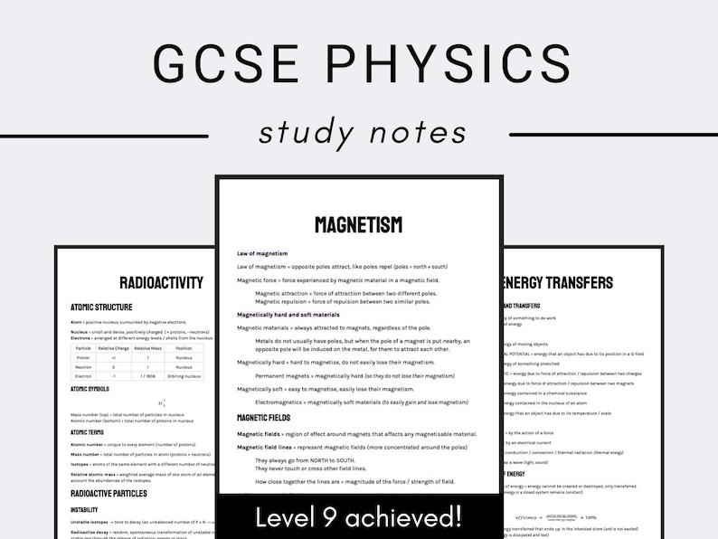 IGCSE Physics Study Notes: A Comprehensive Set of Detailed Notes on All ...