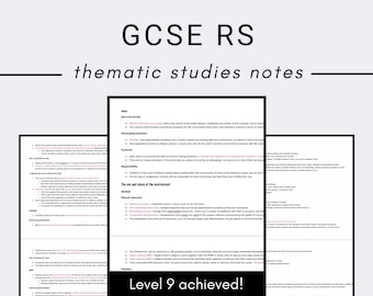 GCSE Religious Studies Notes: Christianity grade 9 Achieved - Etsy