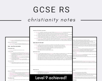 GCSE religious studies notes: Christianity (Grade 9 achieved!)