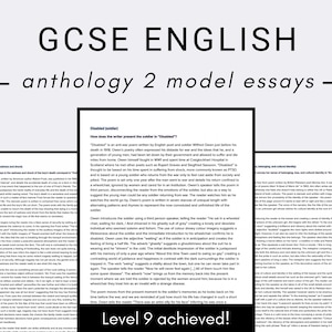IGCSE english model essays: Anthology section 2 (Grade 9 achieved!)