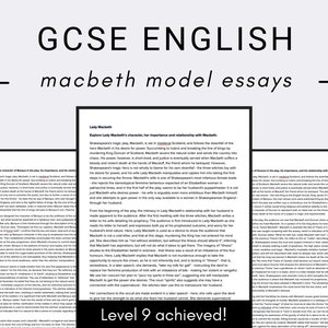 IGCSE english model essays: Macbeth (Grade 9 achieved!)