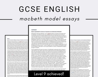 IGCSE english model essays: Macbeth (Grade 9 achieved!)