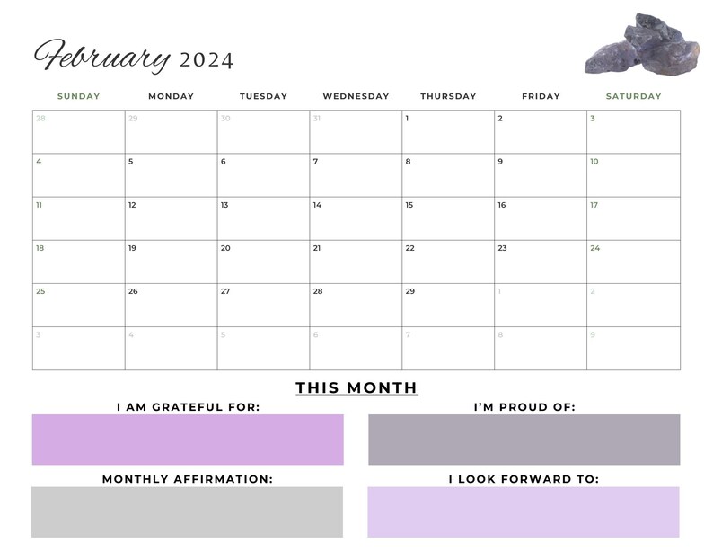 Print at Home 2024 Calendar and Gratitude Journal Etsy