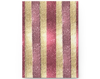 Shades of Sparkling Rose Gold and Gold Journal - Hardcover, Beautiful Printed Design