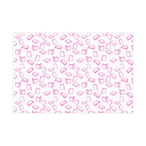 Pink and White Book Gift Wrap