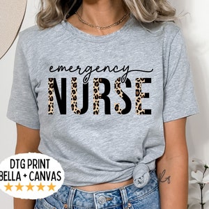 Emergency Nurse Shirt for ER nurse - Emergency Room Nurse Tee - Leopard ER Nurse Gift - Cheetah Emergency Nurse Tshirt