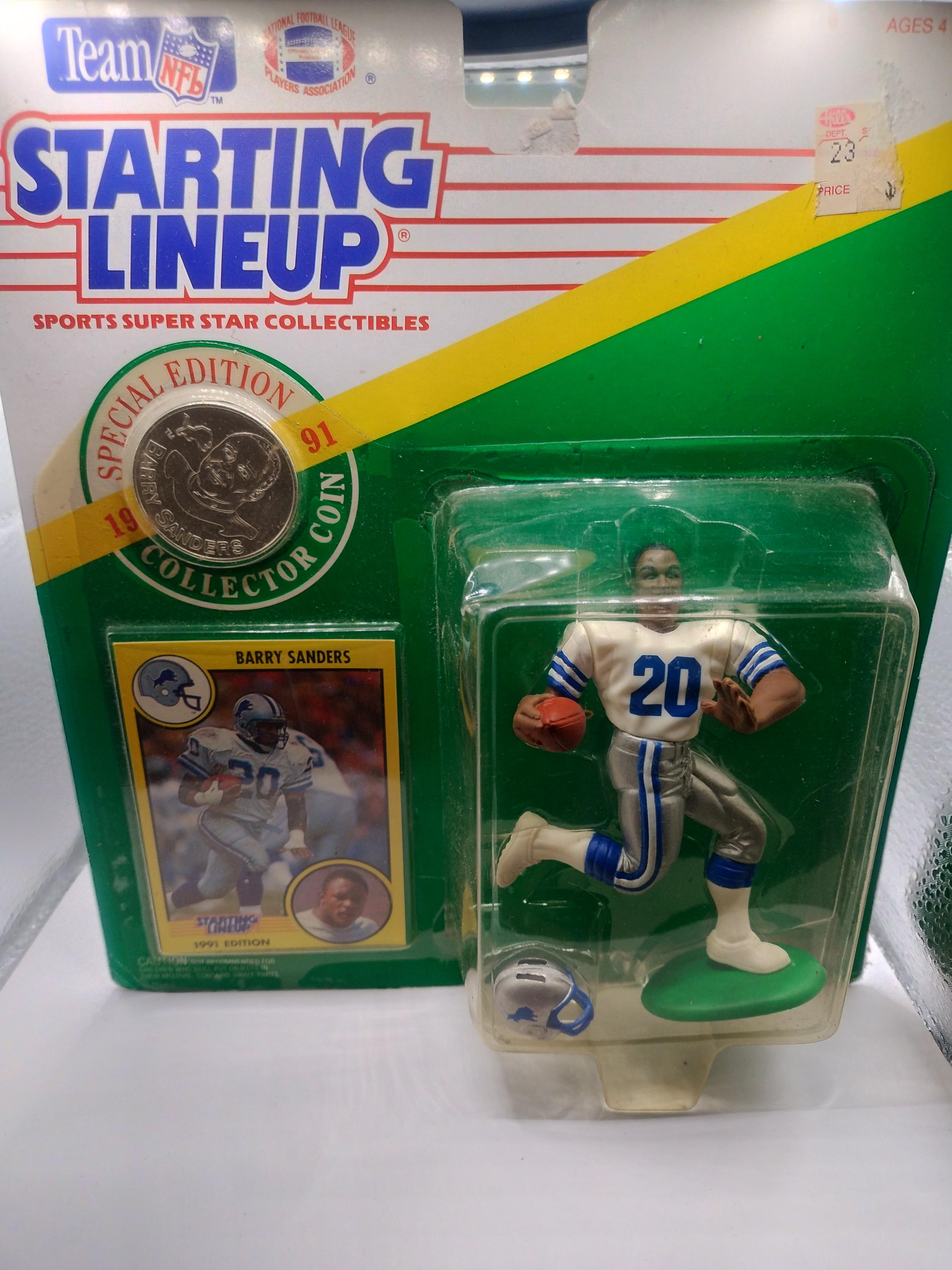 Starting Lineup Barry Sanders フィギュア　NFL Barry Sanders Starting Lineup Figure - Etsy