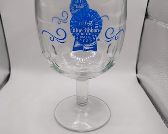 Vintage Pabst Blue Ribbon Goblet