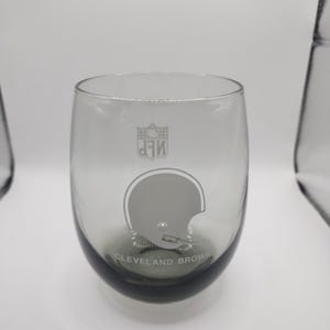 1970&#39;s Cleveland Browns Smoke Gray NFL Roly Poly Glasses, tall
