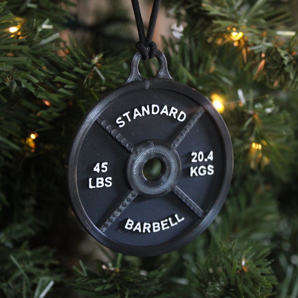 Barbell Ornament Etsy