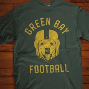 Koszulka Green Bay Football Labrador, prezent dla miłośników psów dla fanów Green Bay Packers