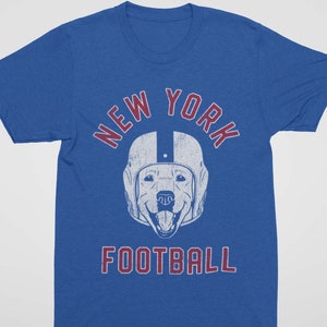 Koszulka New York Football Labrador, prezent dla miłośników psów dla fanów New York Giants