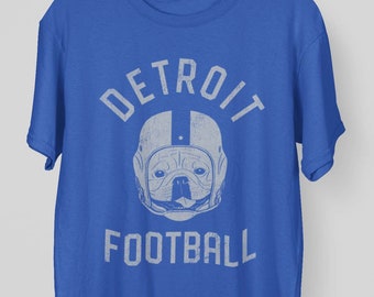 Detroit Football French Bulldog T-Shirt, Dog Lover Gift for Detroit Lions fans