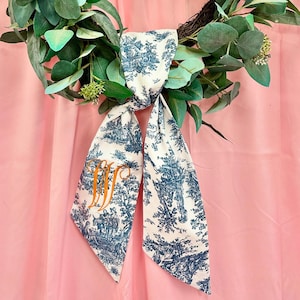 Navy Toile Sash