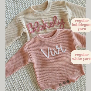 Custom Hand Embroidered Sweater Rompers