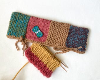 Double Pointed Needle Holder With Pin, Sock Knitting Case, Knitted Stitch Stopper,  Knitting Needle Organizer Storage.