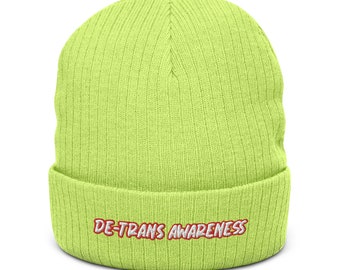 Gorros de punto acanalado De-Trans Awareness
