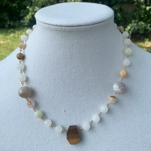 Isla-ketting / Fairycore-ketting / Agaatketting / Tijgeroogketting / Cottagecore-ketting