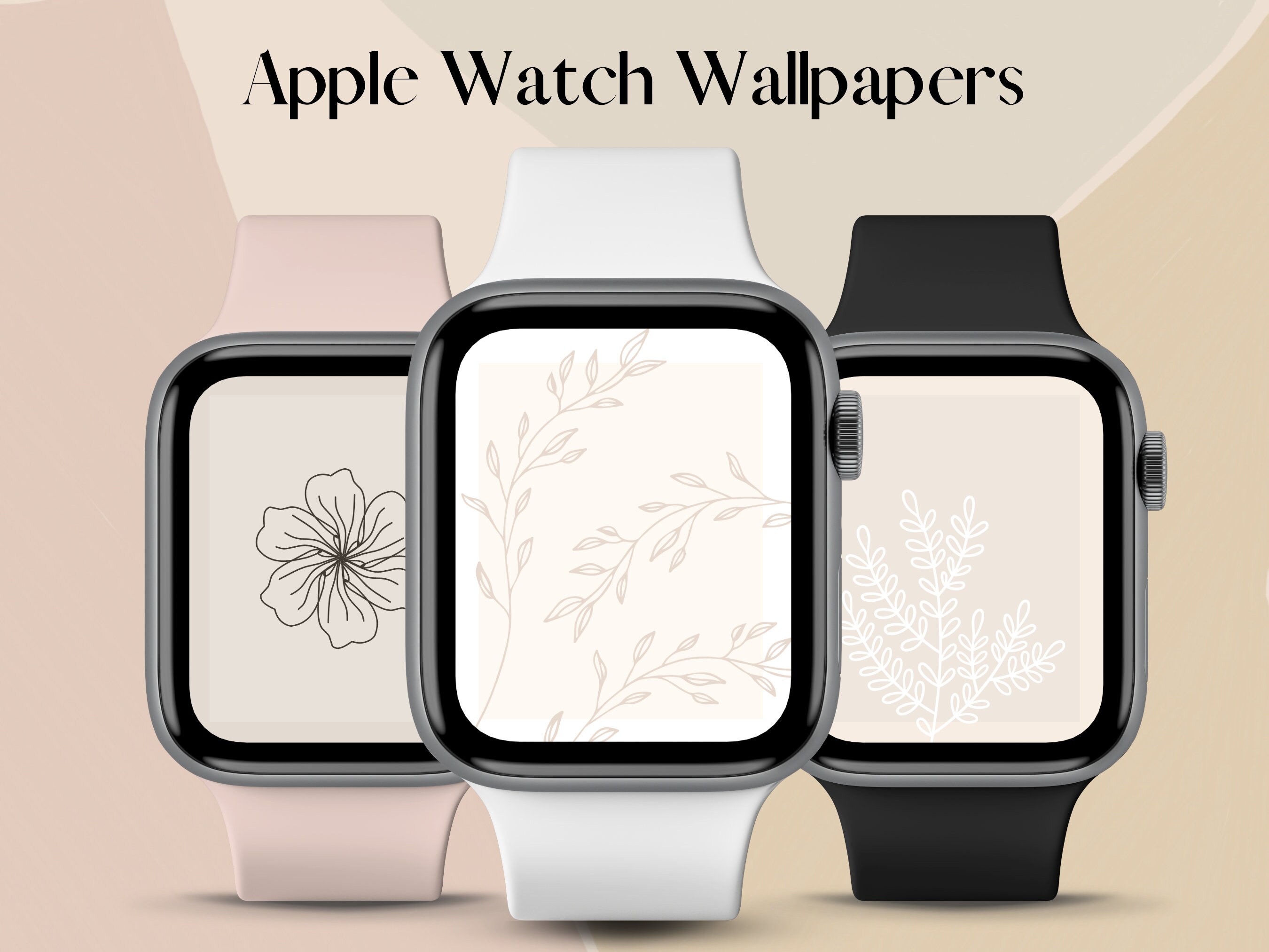 Floral Wallpaper for Apple Watch Smart Watch Wallpaper Apple Etsy