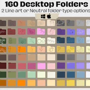 160 Desktop Folder Icon for Mac & Windows Folder Line Art Neutral Folder Icon School Work Wallpaper Business Organization Download Icon Set