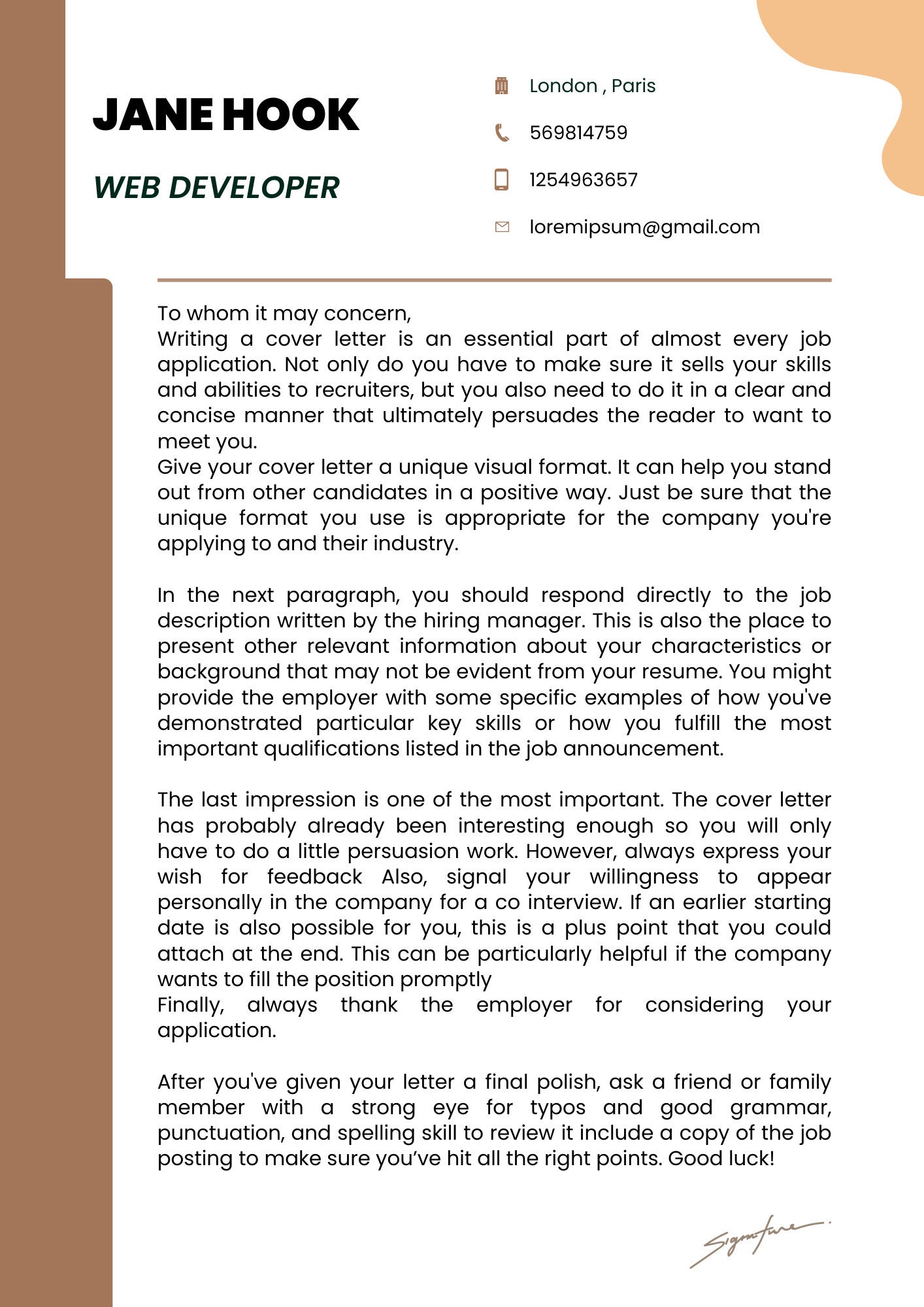 Digital Brown Resume Template for - Il Fullxfull.4247045385 3wq2 